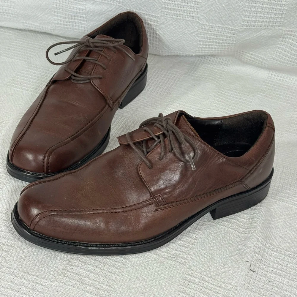 Bill Blass Oxfords Loafers Men's Brown‎ Leather Dress Shoes Size 10